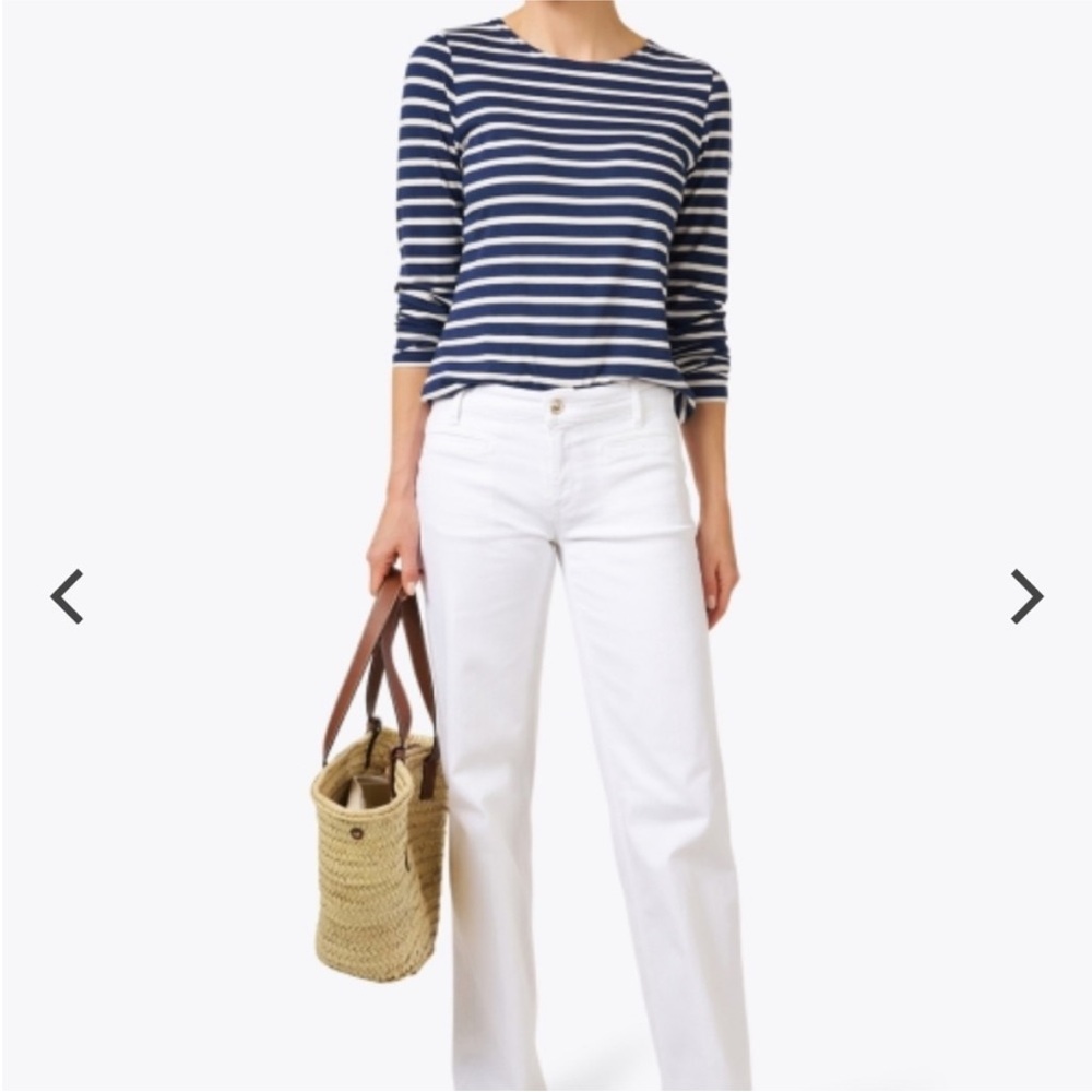 Saint James Navy and White Striped women’s XS Shirt